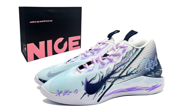 Nike Nike G.T. Jump Academy Basketball Shoes Men's High Top White Purple Blue Graffiti