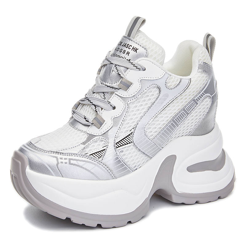 NRDROFFICIAL Slip Resistant, Abrasion Resistant, Breathable, Lightweight Low top Chunky Sneakers 8cm Women's