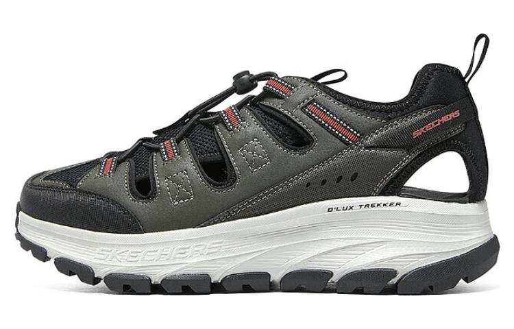 Skechers D'Lux Trekker Sandal Mesh Sports Sandals Support Breathable Grip River Trekking Shoes Men's Black Green