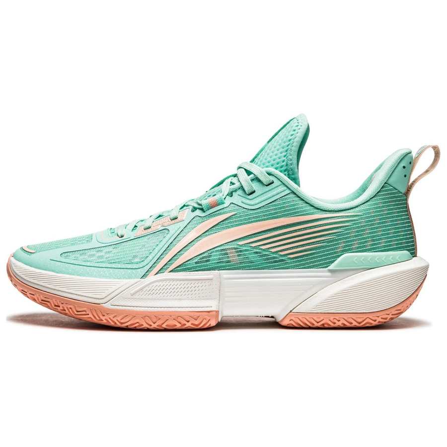 Li-Ning Li Ning Light Speed 2 Low top Basketball Shoes Men's Green Orange