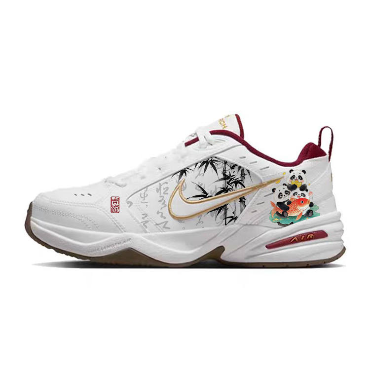 Nike Nike Air Monarch 4 Slip Resistant Abrasion Resistant Low top Chunky Sneakers Unisex White