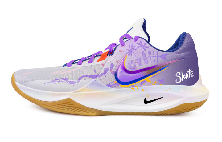 Nike Nike Precision 6 Summer Welfare Fabric Abrasion Resistant Low top Basketball Shoes Men's Purple
