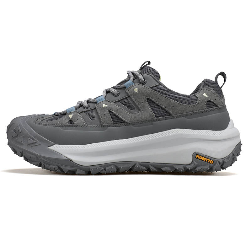 HUMTTO Fashion And Versatile Comfortable Impact Resistant Rebound Grip Low top Hiking Shoes Men's Gray