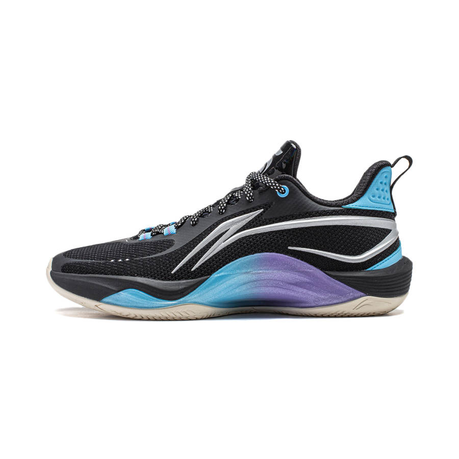 Li-Ning Li Ning Basketball Shoes Unisex Low Top Black/Moon White Blue
