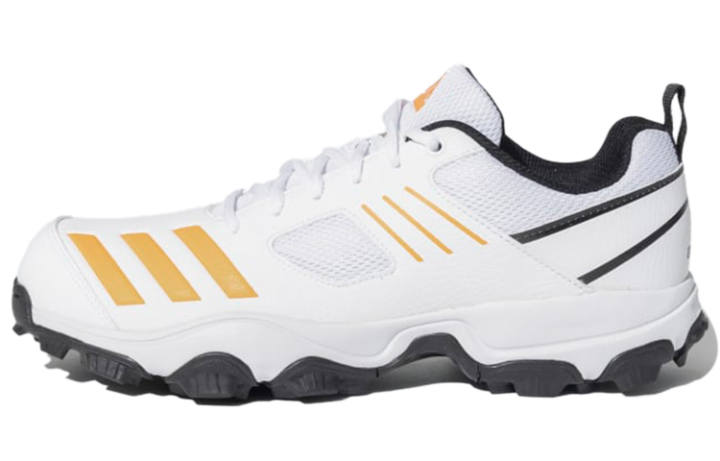 Adidas Adidas Comfortable Slip Resistant Abrasion Resistant Low top Training Shoes Men's White Gold