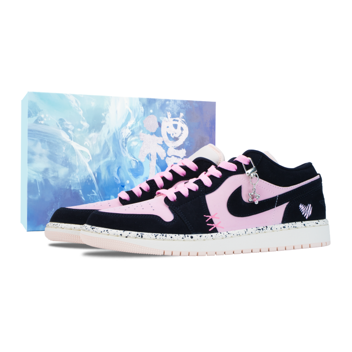 Jordan Jordan Air Jordan 1 Berry Pink Cheese Cushioning Abrasion Resistant Cushioning, Wear Resistant Low top