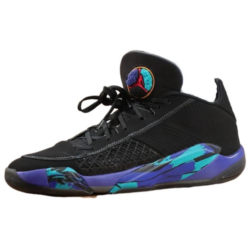 Jordan Jordan Air Jordan 38 Low 'Aqua' Abrasion Resistant Breathable Low top Basketball Shoes Men's Black Blue