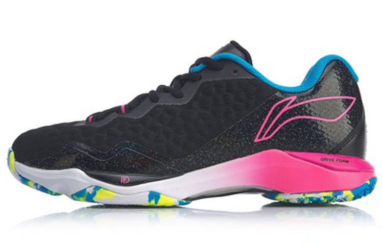 Li-Ning Li Ning Raid Fabric Cushioning Support Low top Badminton Shoes Women's Standard Black