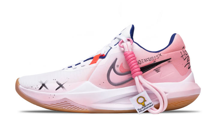 Nike Nike Precision 6 Abrasion Resistant Low top Basketball Shoes Men's Pink