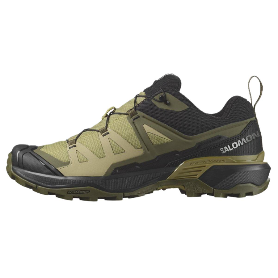 SALOMON X ULTRA 360 Round Tip Low top Hiking Shoes Men's Green Black