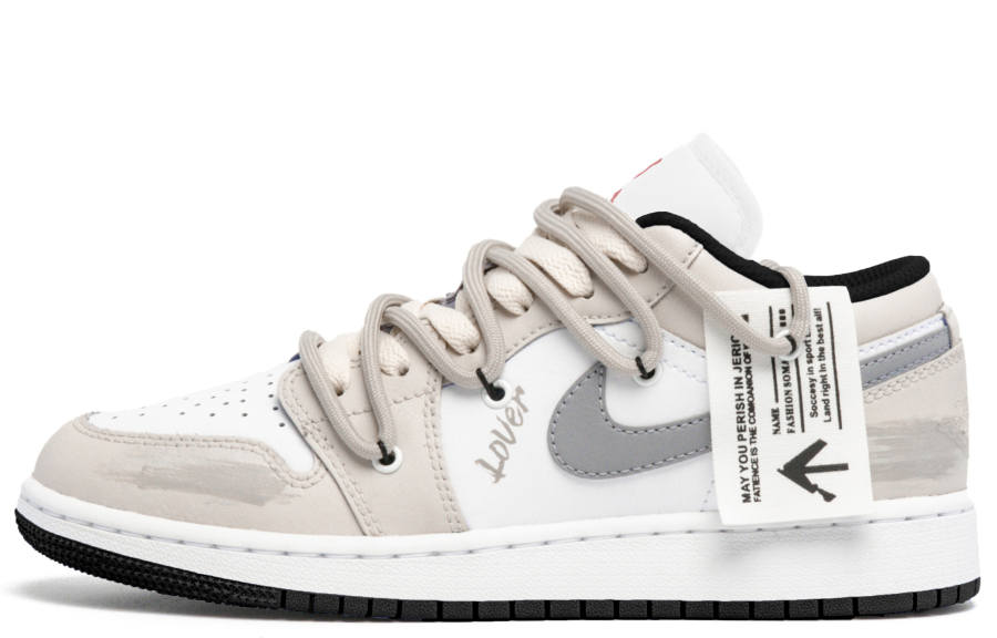 Jordan Jordan Air Jordan 1 Love Milk Coffee Slip Resistant Abrasion Resistant Slip Resistant Abrasion Resistant Low top