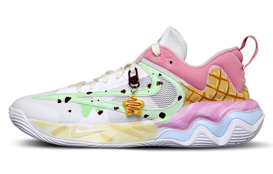 Nike Nike Giannis Immortality Cushioning Abrasion Resistant Moisture Wicking Low top Basketball Shoes Men's White Pink Green