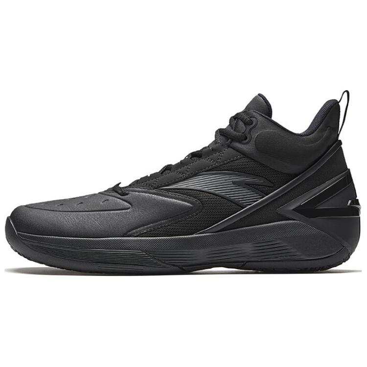 Anta Slip Resistant Coverage Abrasion Resistant High top Basketball Shoes Men's Black