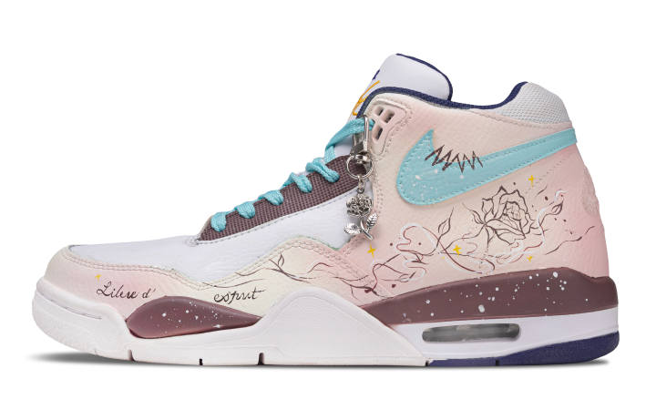 Nike Nike Flight Legacy Rose Sunset Sea Cushioning Coverage Impact Resistant Mid top Vintage Basketball Shoes Men's