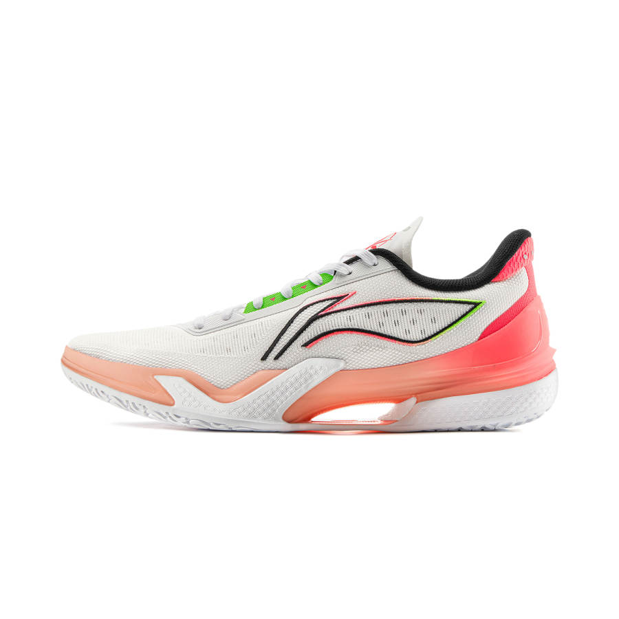 Li-Ning Li Ning Liren 5 Slip Resistant Coverage Lightweight Rebound Low top Basketball Shoes Men's Pink White