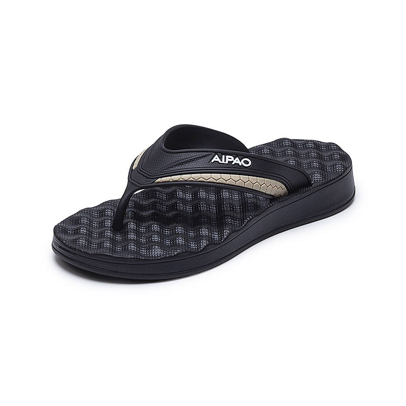 PAIBLOKS Odor Resistant Slip Resistant Quick Dry Flip Flops Men's