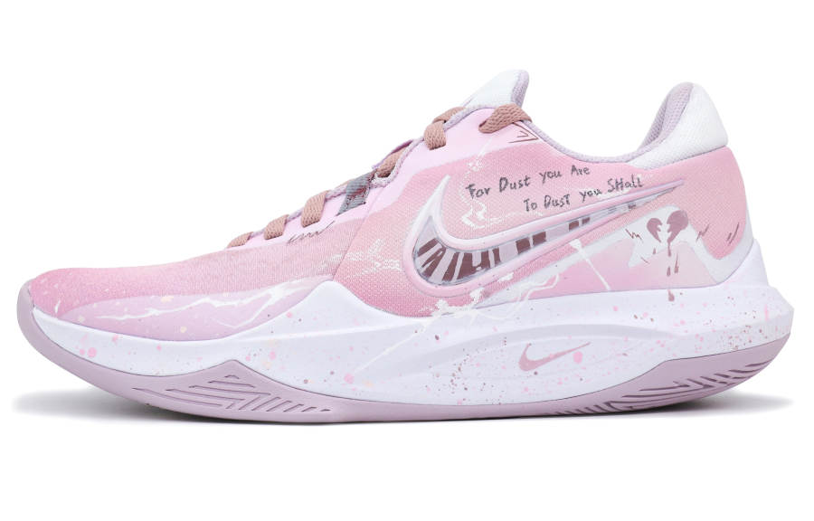 Nike Nike Precision 6 The Pain Of Love Cushioning Slip Resistant Coverage Low top Basketball Shoes Unisex Pink