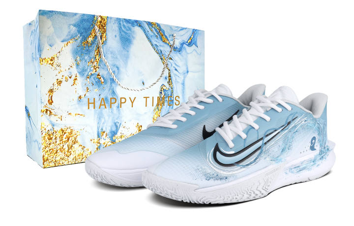 Nike Nike Precision 7 Mesh Slip Resistant Abrasion Resistant Low top Basketball Shoes Men's White Blue