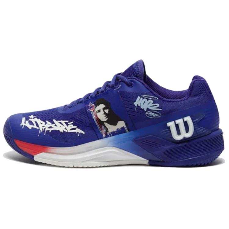 Wilson Rush Pro 4.0 Hope Comfortable Slip Resistant Low top Tennis Shoes Women's Blue