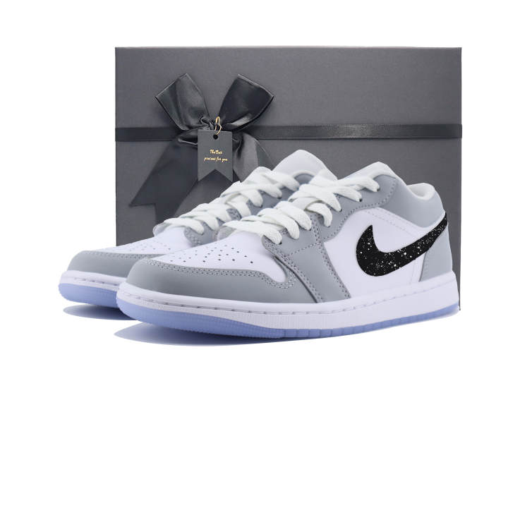 Jordan Jordan Air Jordan 1 Cool Black Slip Resistant Abrasion Resistant Slip Resistant Abrasion Resistant Low top