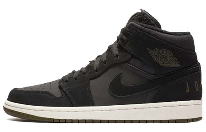 Jordan Jordan 1 Mid Black Olive Canvas