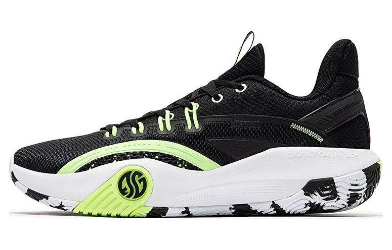 361° Comfortable Non slip Lightweight Low top Basketball Shoes Men's Black Green