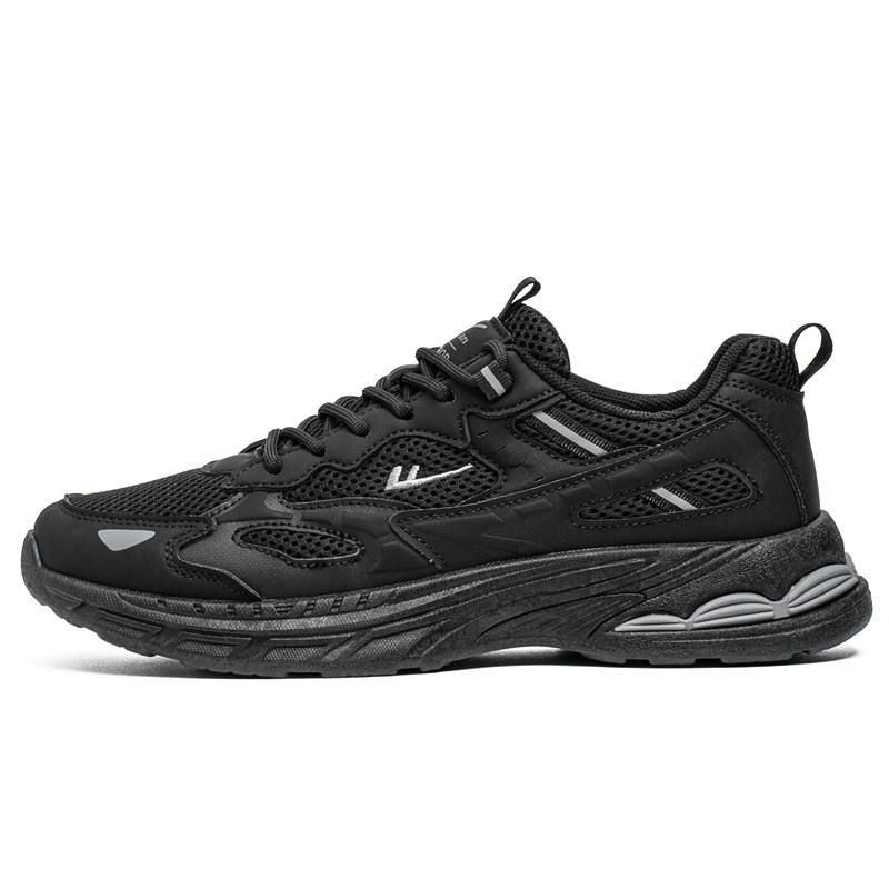 Warrior Cushioning Abrasion Resistant Slip Resistant Low top Chunky Sneakers Men's Black