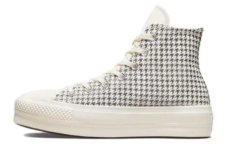 Converse Chuck Taylor All Star Wmns Converse Lift Platform High 'Houndstooth Shine - Egret Pure Silver' Women's