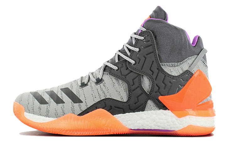 Adidas Adidas D Rose 7 Primeknit Grey Purple Orange