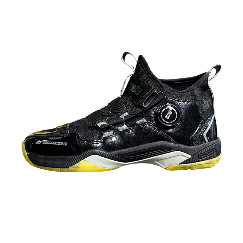 DRACAENA Cushioning Slip Resistant Breathable Low top Badminton Shoes Men's Black