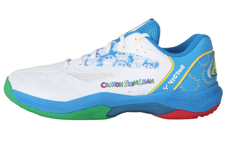 Victor SHINCHAN x VICTOR Low top Badminton Shoes Unisex White Blue