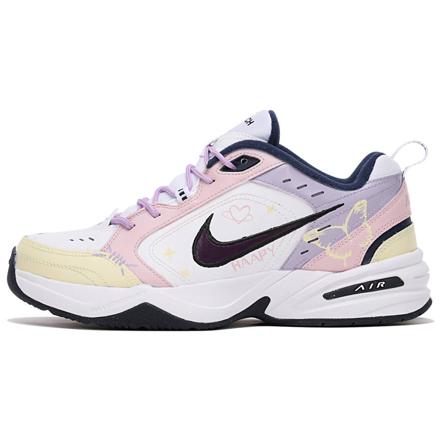 Nike Nike Air Monarch 4 Slip Resistant Low top Chunky Sneakers Unisex Pink Yellow