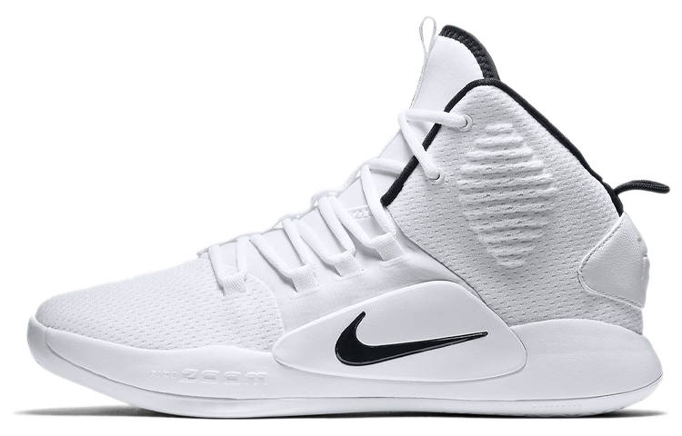 Nike Nike Hyperdunk X Cushioning Slip Resistant Breathable Mid top Basketball Shoes Men's White Black