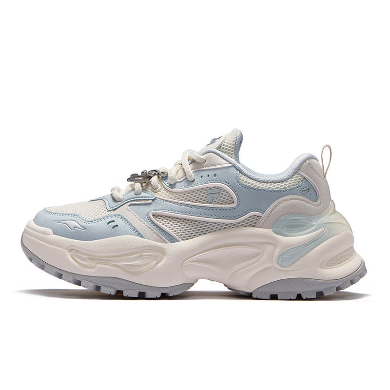 FILA FUSION EVA Gummies Height Increasing Low top Chunky Sneakers Women's Beige Blue