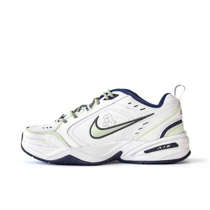 Nike Nike Air Monarch 4 Slip Resistant Abrasion Resistant Low top Chunky Sneakers Unisex White Green