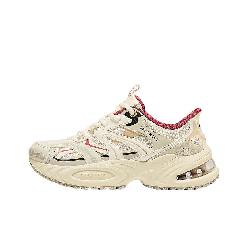 Skechers Breathable Thermal Height Increasing Low top Chunky Sneakers Women's Ivory
