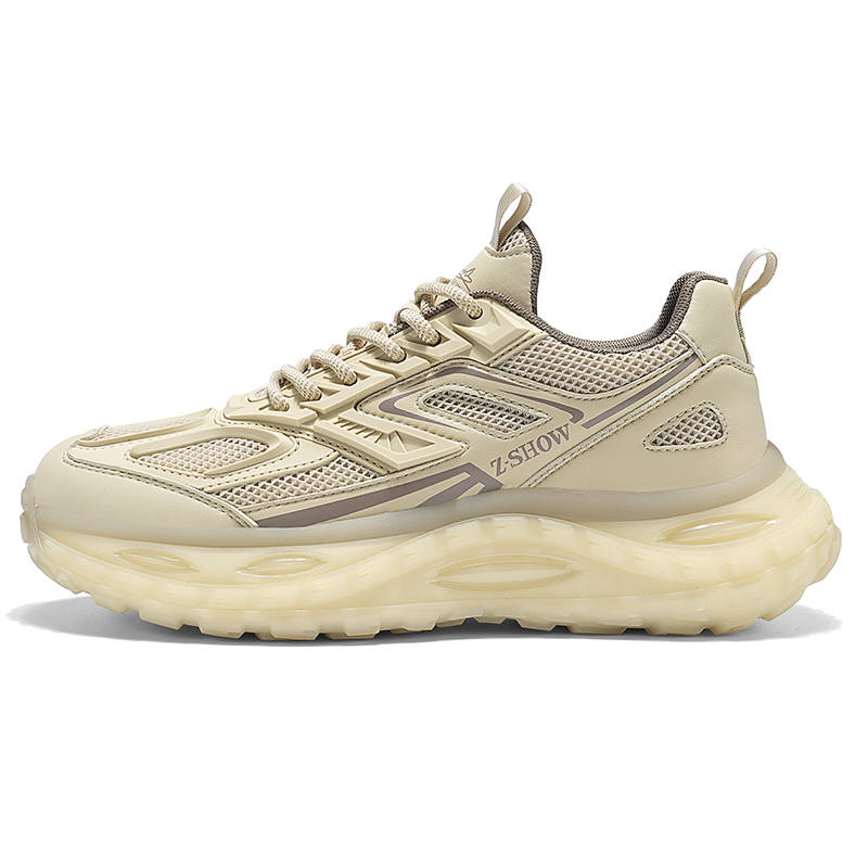BAOZAOGONGYANG Slip Resistant, Abrasion Resistant, Height Increasing Low top Chunky Sneakers Men's