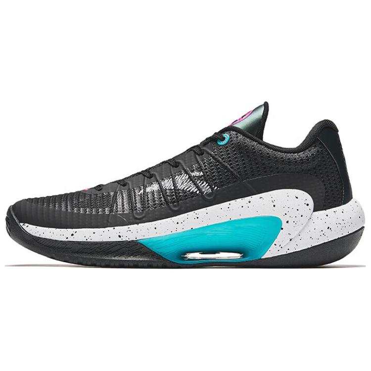 Anta Quick Decision 6 3 Point Rain Lite V2 Comfortable Cushioning Low top Basketball Shoes Men's Black White Blue