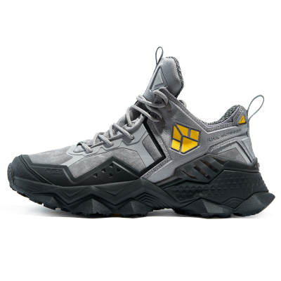 RAX Waterproof Cushioning Slip Resistant Abrasion Resistant Low top Mountaineering Shoes Men's Gray