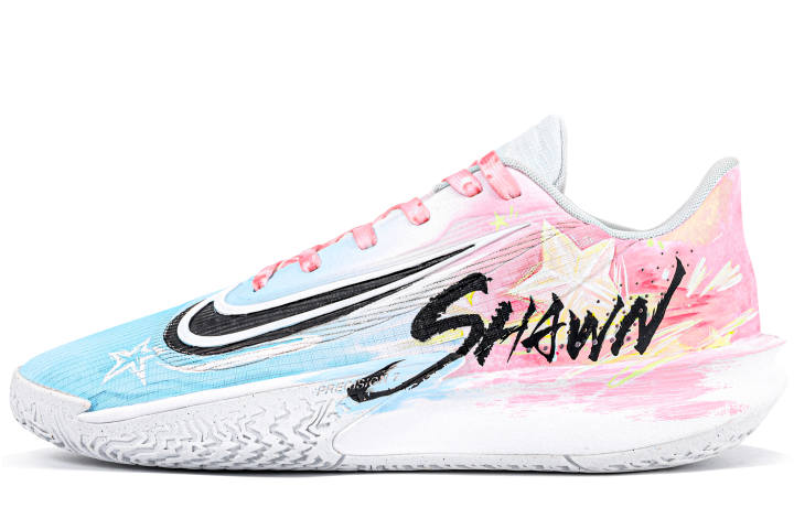 Nike Nike Precision 7 Box Action, Honey Orbit Abrasion Resistant Low top Basketball Shoes Unisex Blue Pink