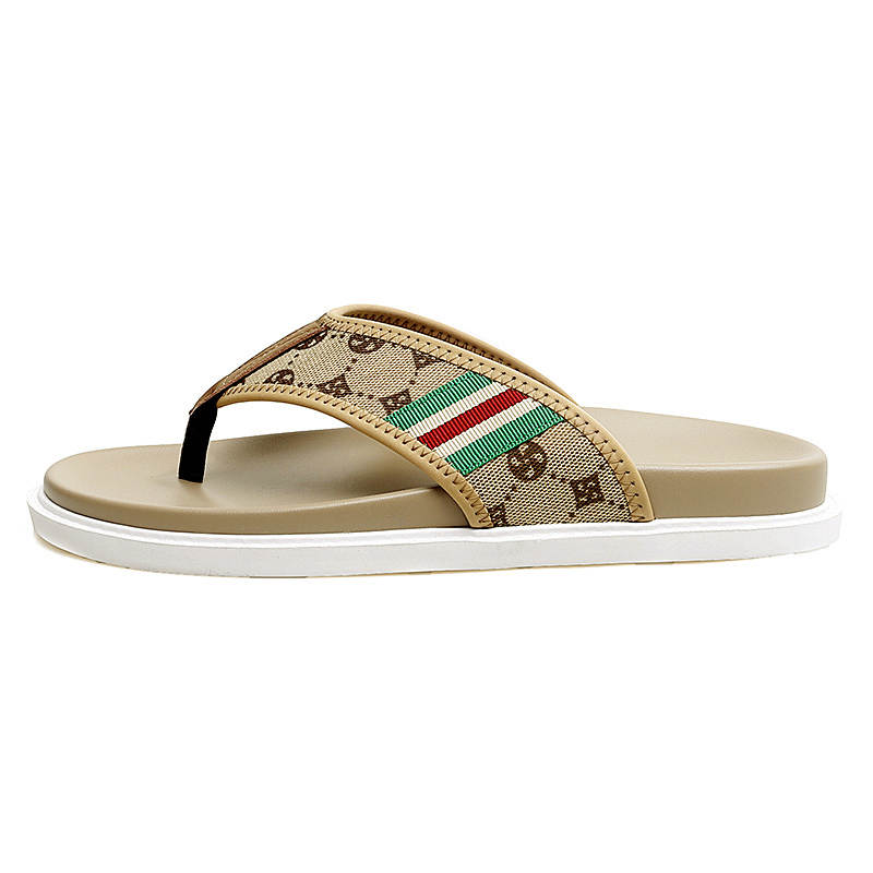 PAIBLOKS Rubber Sole Abrasion Resistant Quick Dry Slip Resistant Flip Flops Men's