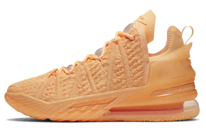 Nike Nike Lebron 18 Melon Tint LeBron 18 Muskmelon Comfortable Round Toe Fabric Cushioning Slip Resistant Abrasion Resistant