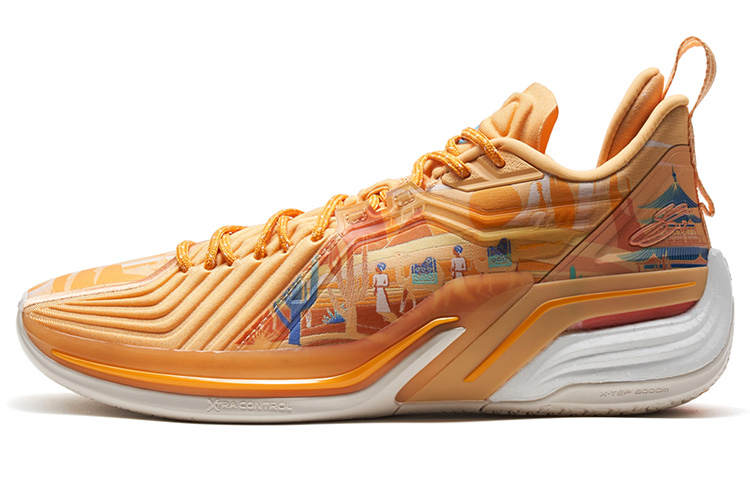 XTEP Jlin 3 JLIN3 Low top Basketball Shoes Men's Orange Yellow