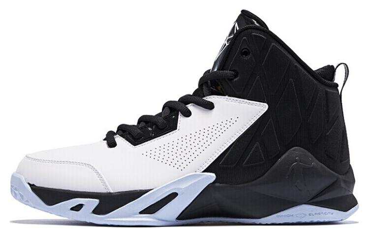 QIAODAN High top Basketball Shoes Men's Jordan White/Black