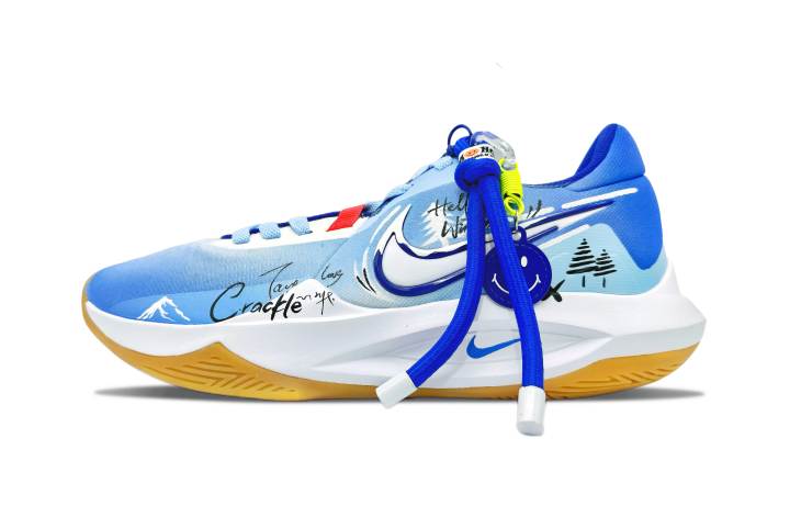 Nike Nike Precision 6 Slip Resistant Low top Basketball Shoes Men's Blue White