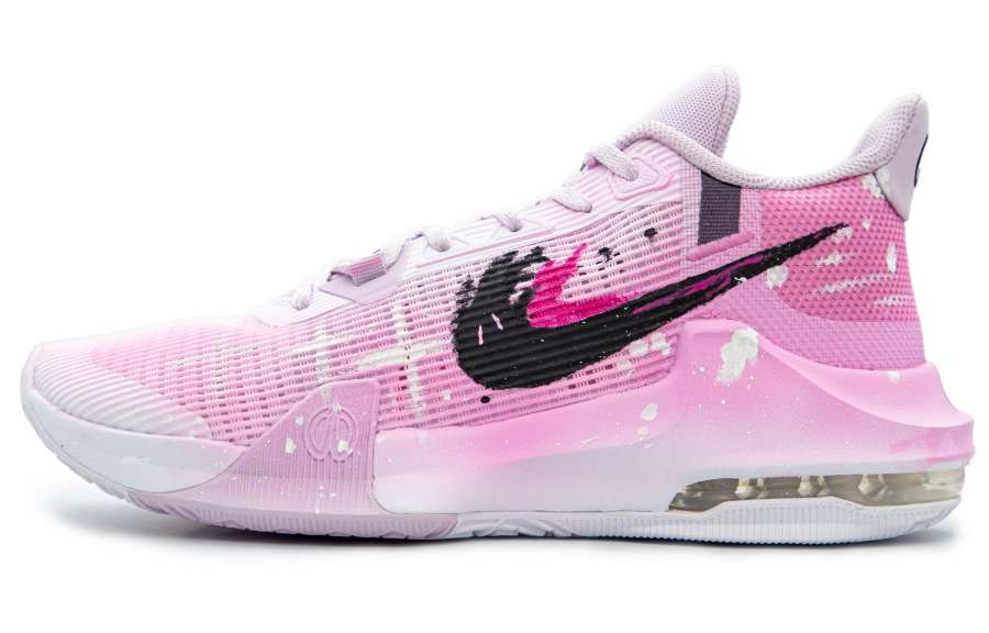 Nike Nike Air Max Impact White Lover Cushioning Slip Resistant Abrasion Resistant Low top Basketball Shoes Unisex Black Pink