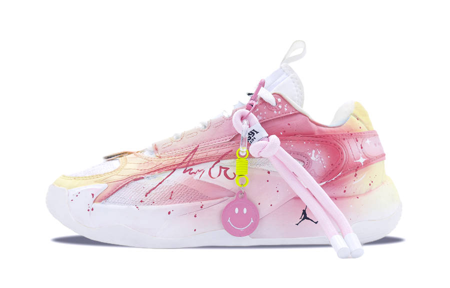 Jordan Jordan Luka 2 Funi Dreamy Cushioning, Wear Resistant Low top Basketball Shoes Men's Pink Yellow