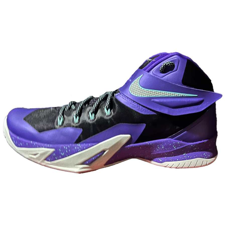 Nike Nike Zoom Soldier 8 Comfortable Slip Resistant Abrasion Resistant High top Basketball Shoes Men's Purple Black