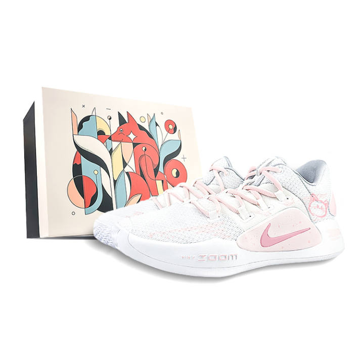 Nike Nike Hyperdunk X Slip Resistant, Abrasion Resistant, Breathable, Lightweight Low top Basketball Shoes Men's Pink White