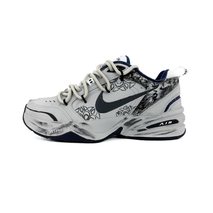 Nike Nike Air Monarch 4 Zhuo Yu Abrasion Resistant Low top Chunky Sneakers Unisex Black Gray